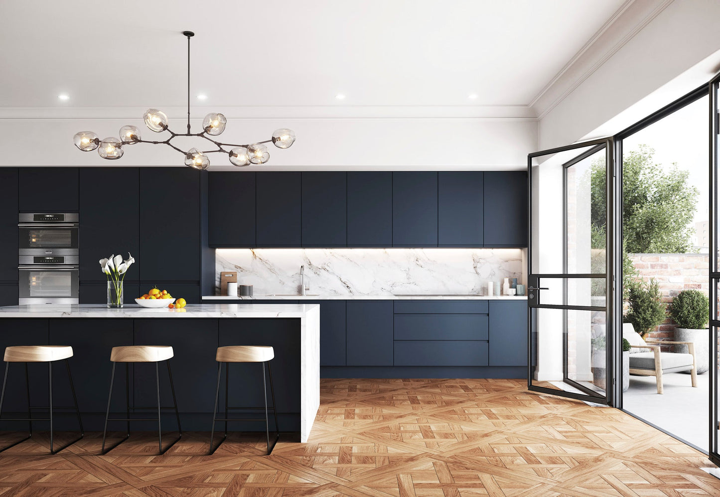 Levana Indigo Matt Kitchen Finishing Components - The Kitchen Door Company