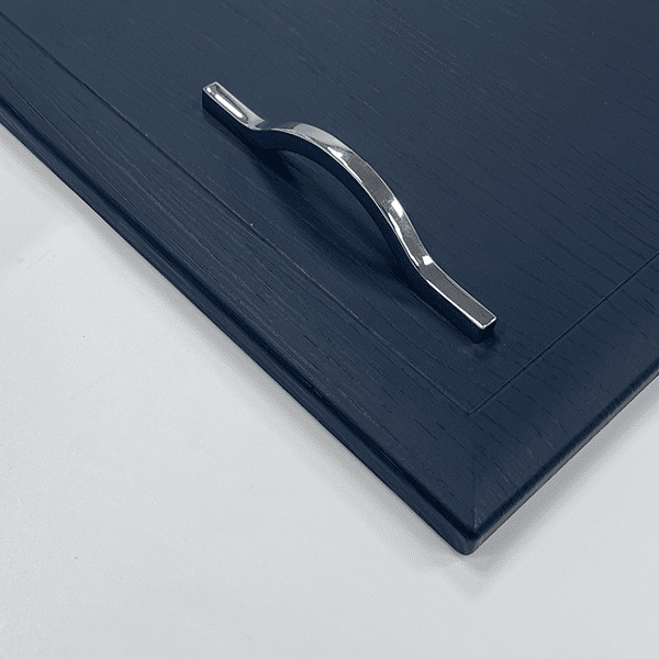 Curved Cabinet Handles 96mm 128mm Black Chrome | Acadia - The Kitchen Door Company