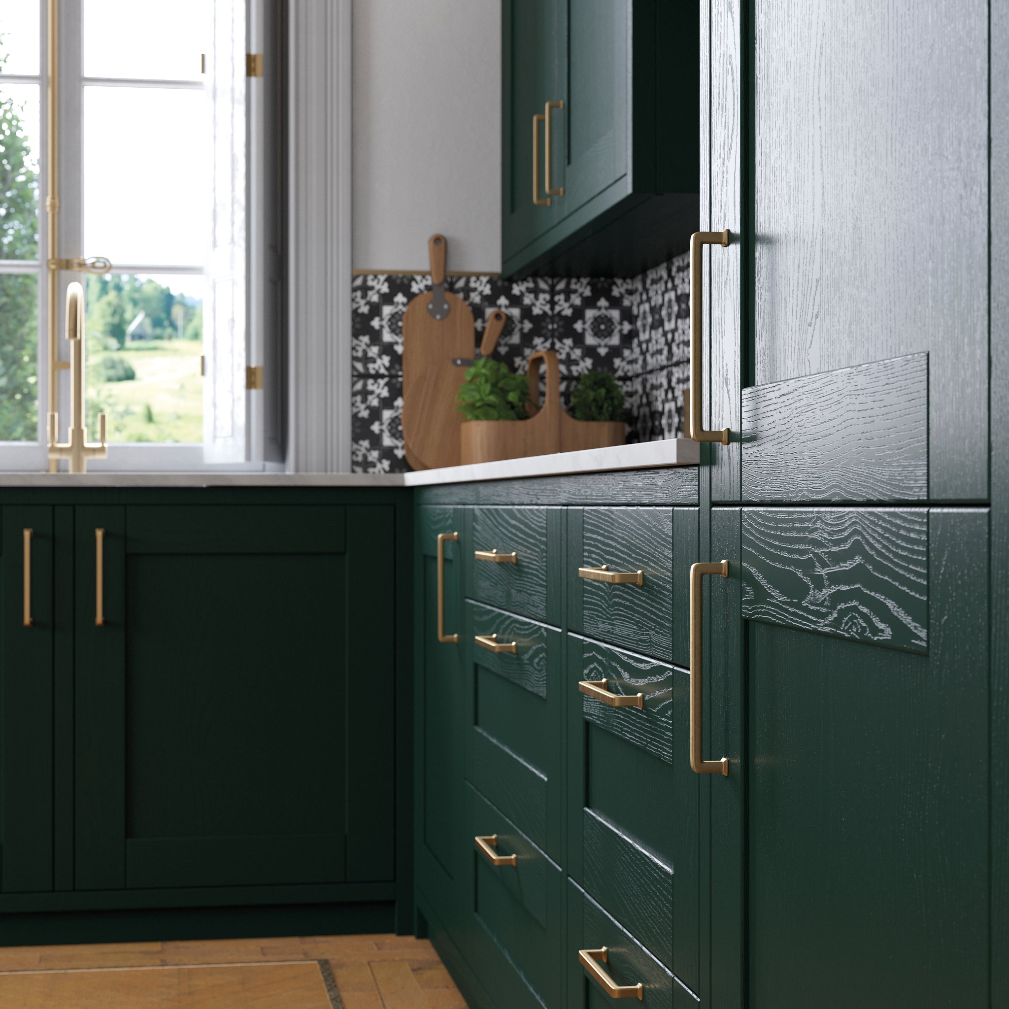 Chantilly Fir Green Finishing Components - The Kitchen Door Company