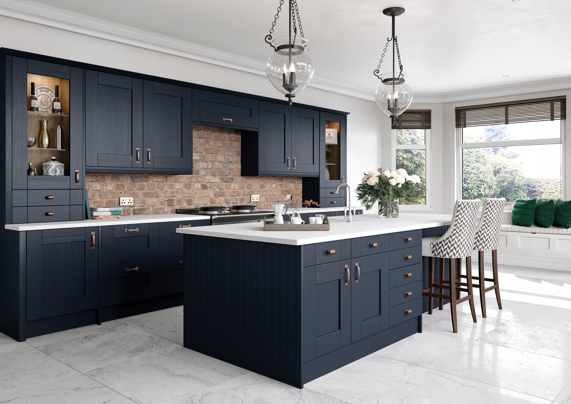 Cavallo Indigo Finishing Components - The Kitchen Door Company