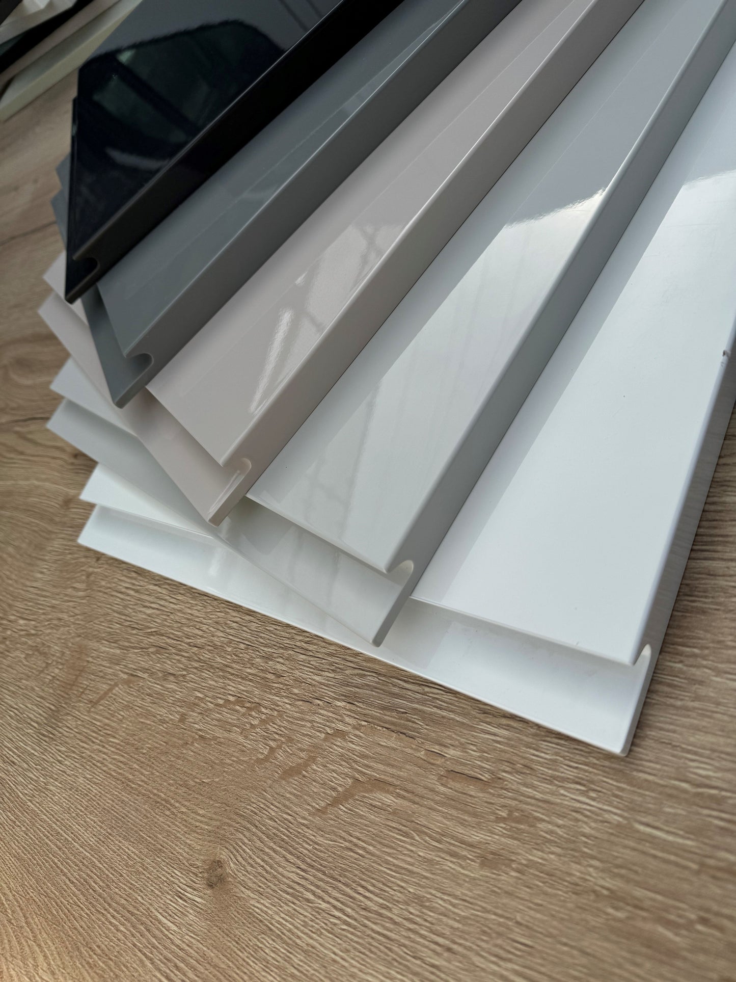 Cashmere High-Gloss Handleless Kitchen Door | Levana | Aspin Collins
