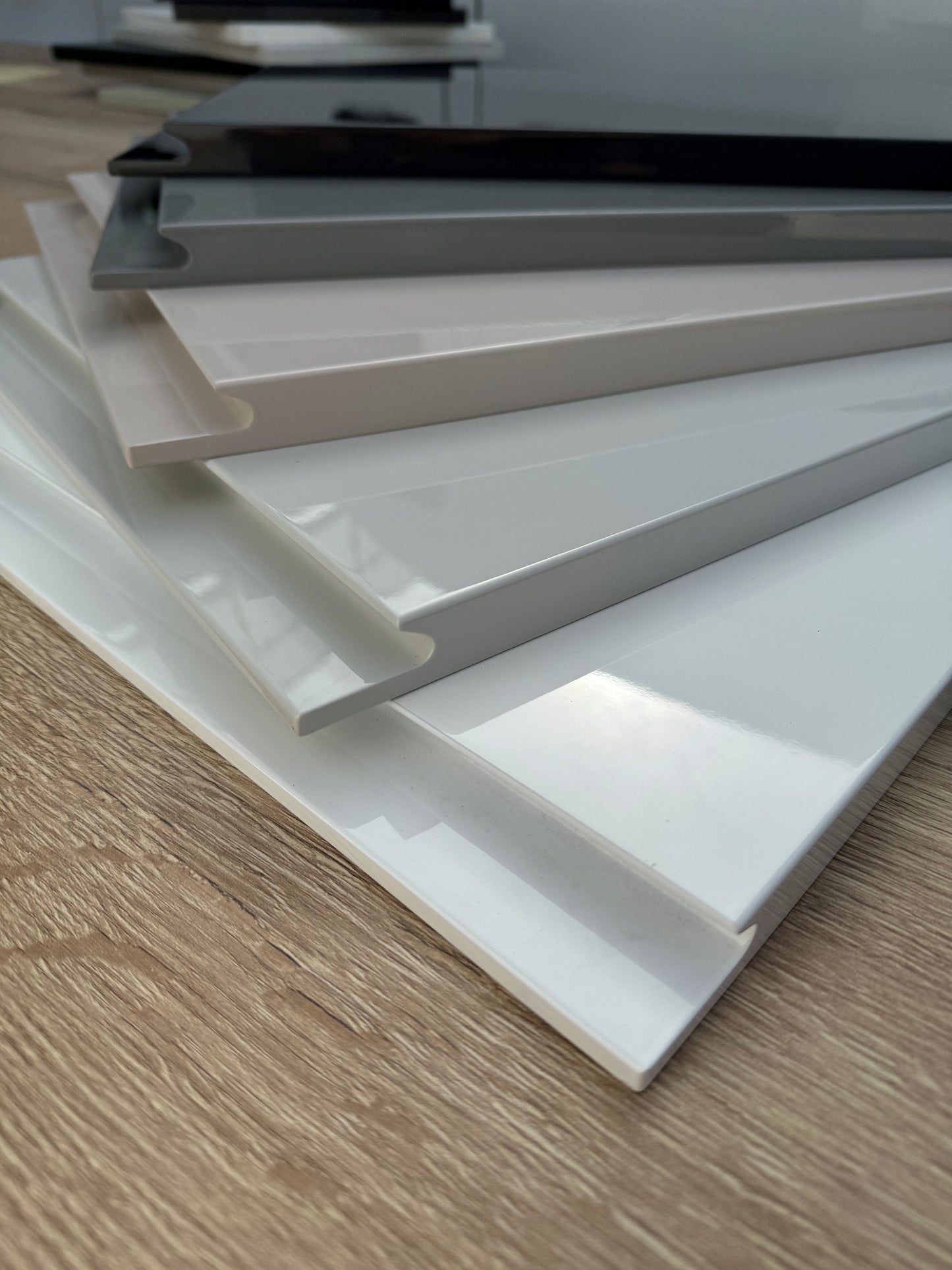 Drawer Fronts Dust Grey Gloss | Levana - The Kitchen Door Company