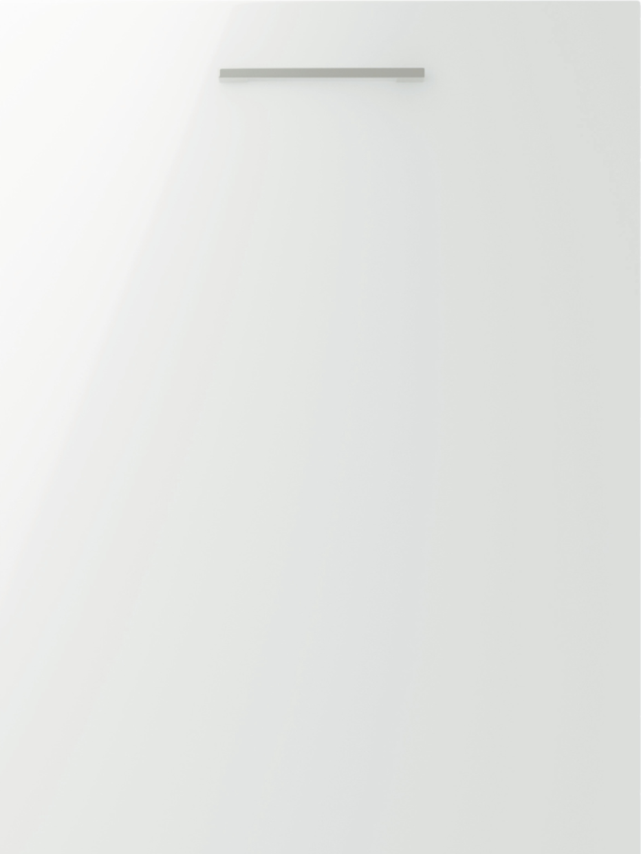 Valencia White Gloss Slab Kitchen Door - The Kitchen Door Company