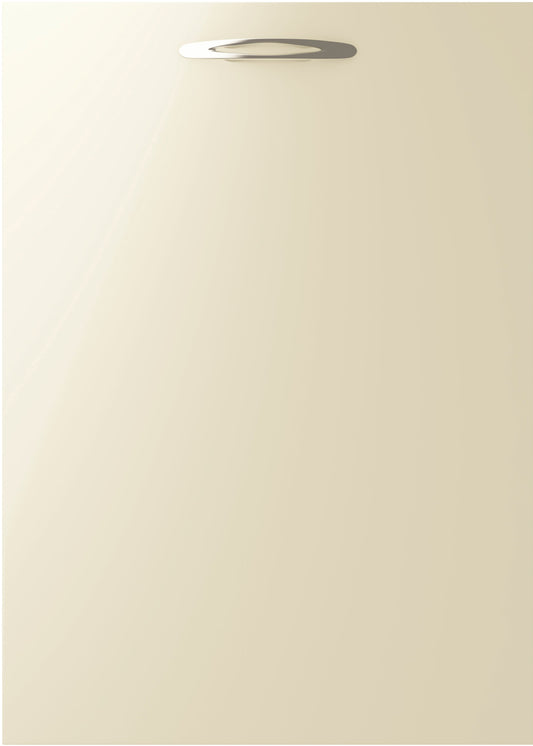 Valencia Ivory Gloss Slab Kitchen Door - The Kitchen Door Company