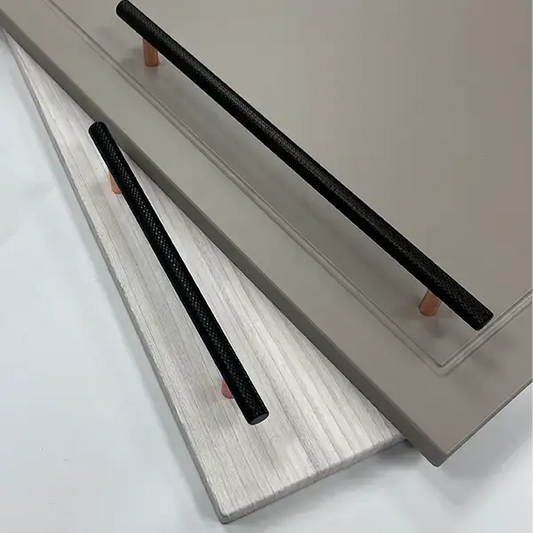 Black Copper Cabinet Handles Bar Pull 160mm 256mm Modern - The Kitchen Door Company
