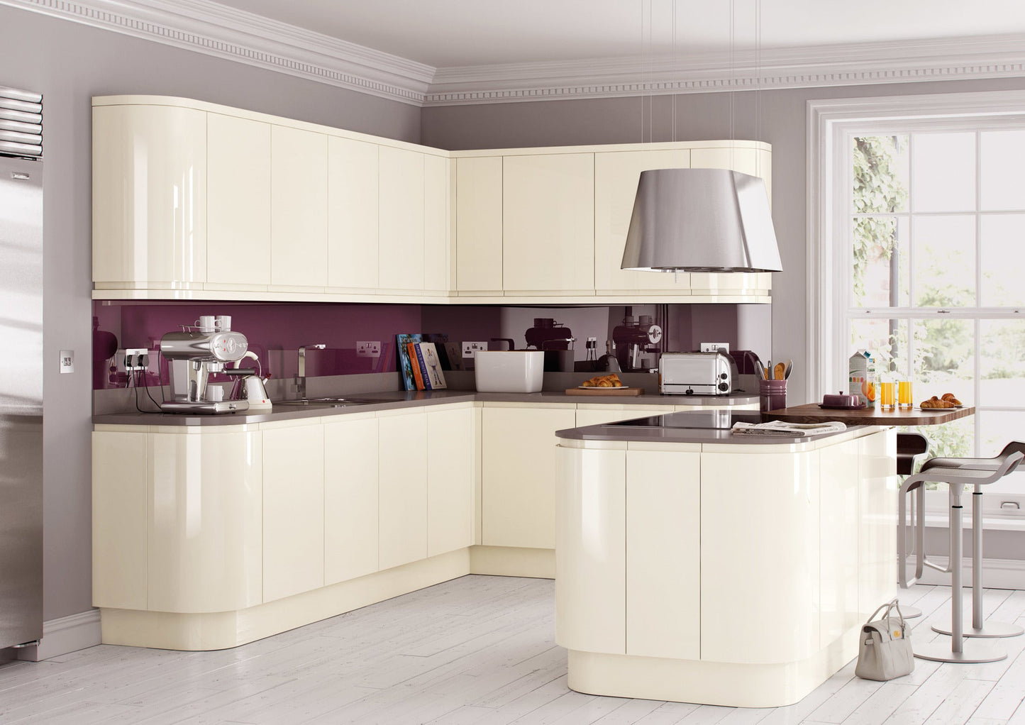 Levana Cream Gloss Kitchen Finishing Components - The Kitchen Door Company