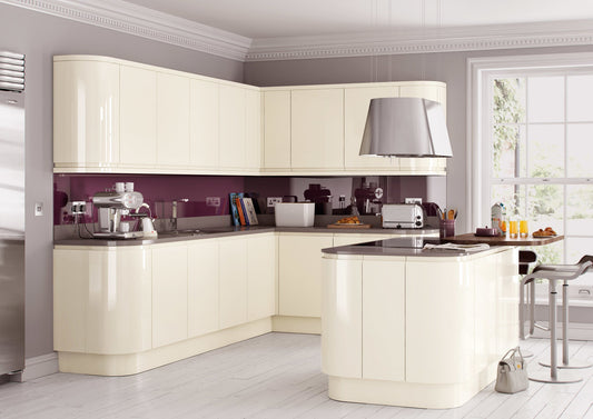 Levana Cream Gloss Kitchen Finishing Components - The Kitchen Door Company