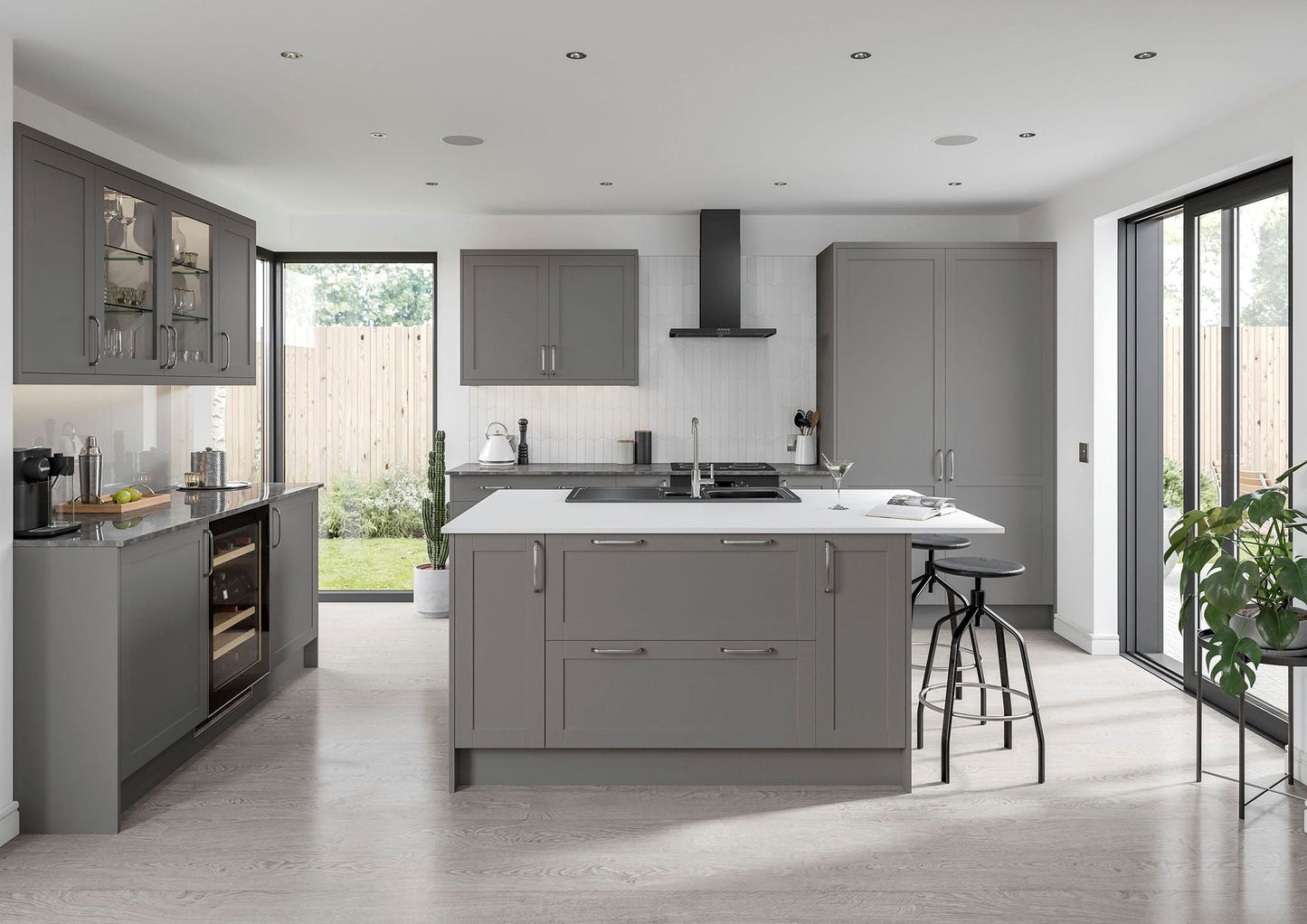 Windsor Dust Grey Shaker Kitchen Finishing Components - The Kitchen Door Company