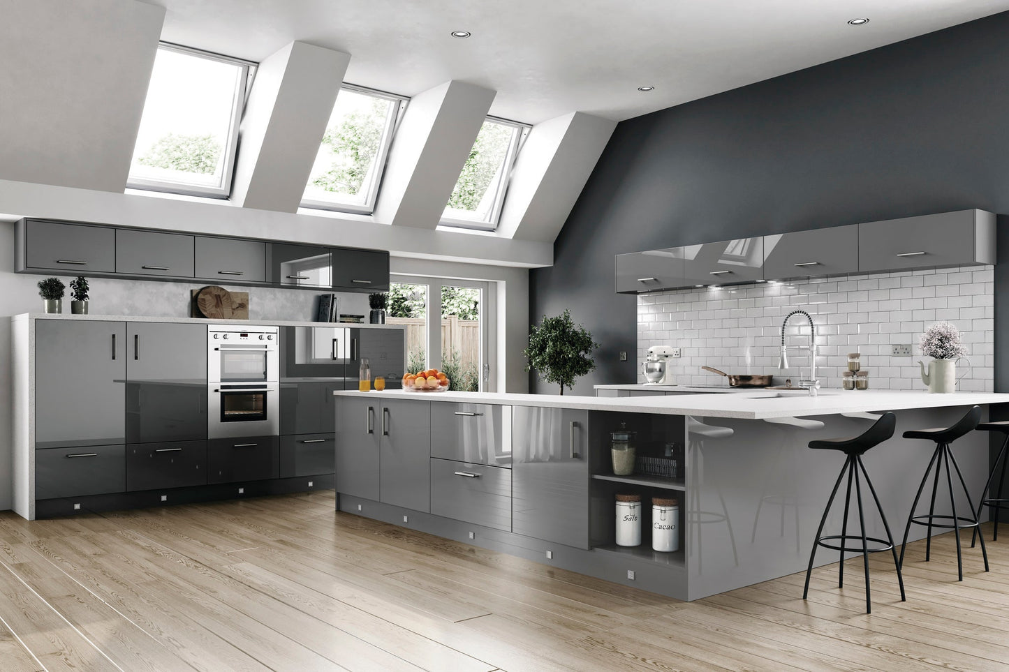 Valencia Dust Grey Gloss Finishing Components - The Kitchen Door Company