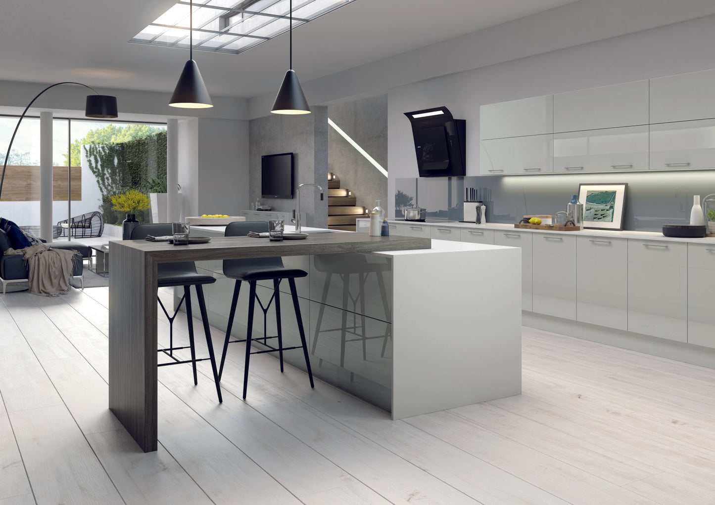 Valencia Light Grey Gloss Finishing Components - The Kitchen Door Company