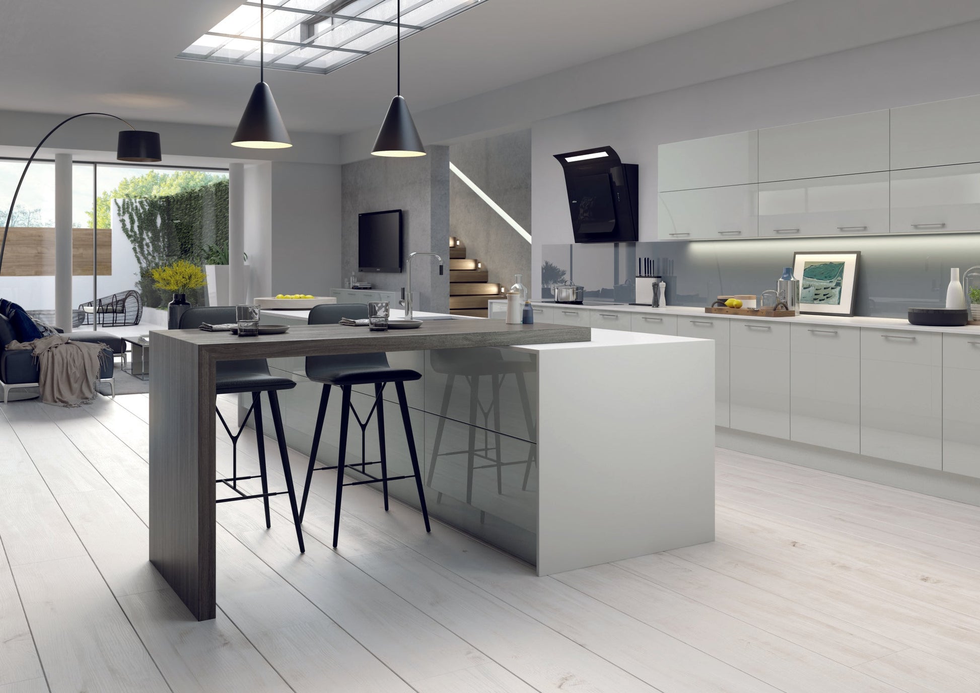 Valencia Light Grey Gloss Finishing Components - The Kitchen Door Company