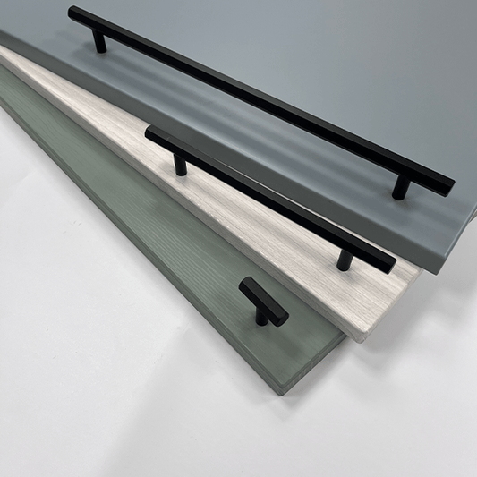 Hex Style T Bar Handle & Knob | Eldente | Cabinet Pull Black & Gold - The Kitchen Door Company