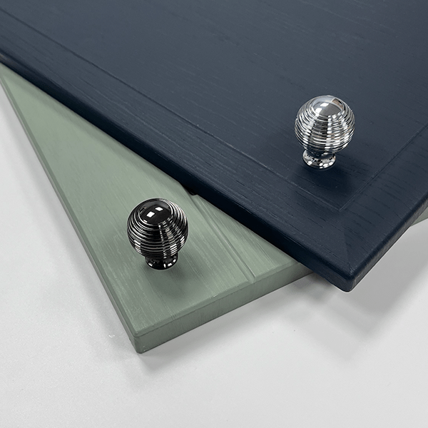 Black & Chrome Cabinet Knobs Round Kitchen Knobs | Cromwell - The Kitchen Door Company