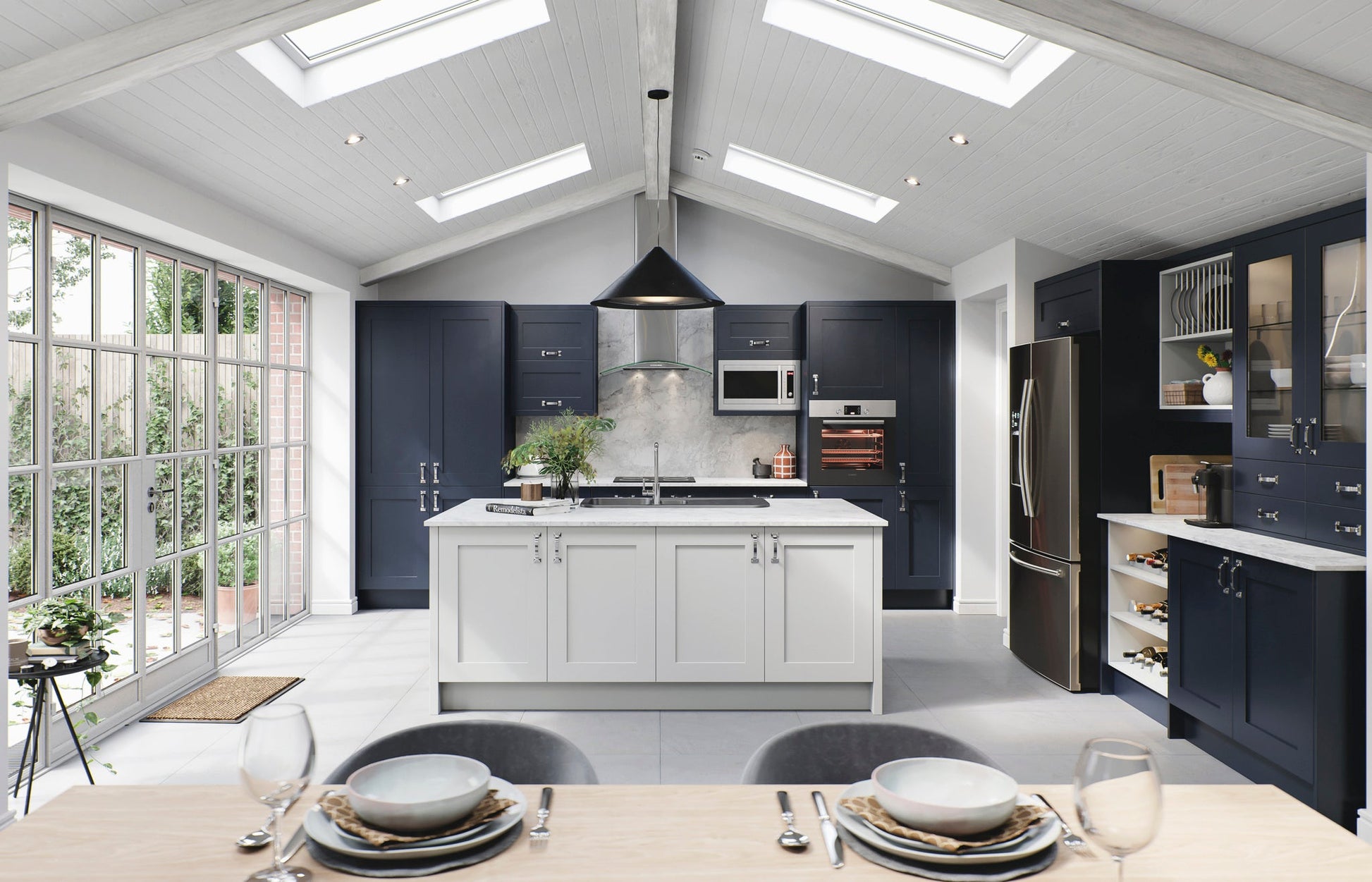 Harrogate Finishing Components - Indigo - The Kitchen Door Company