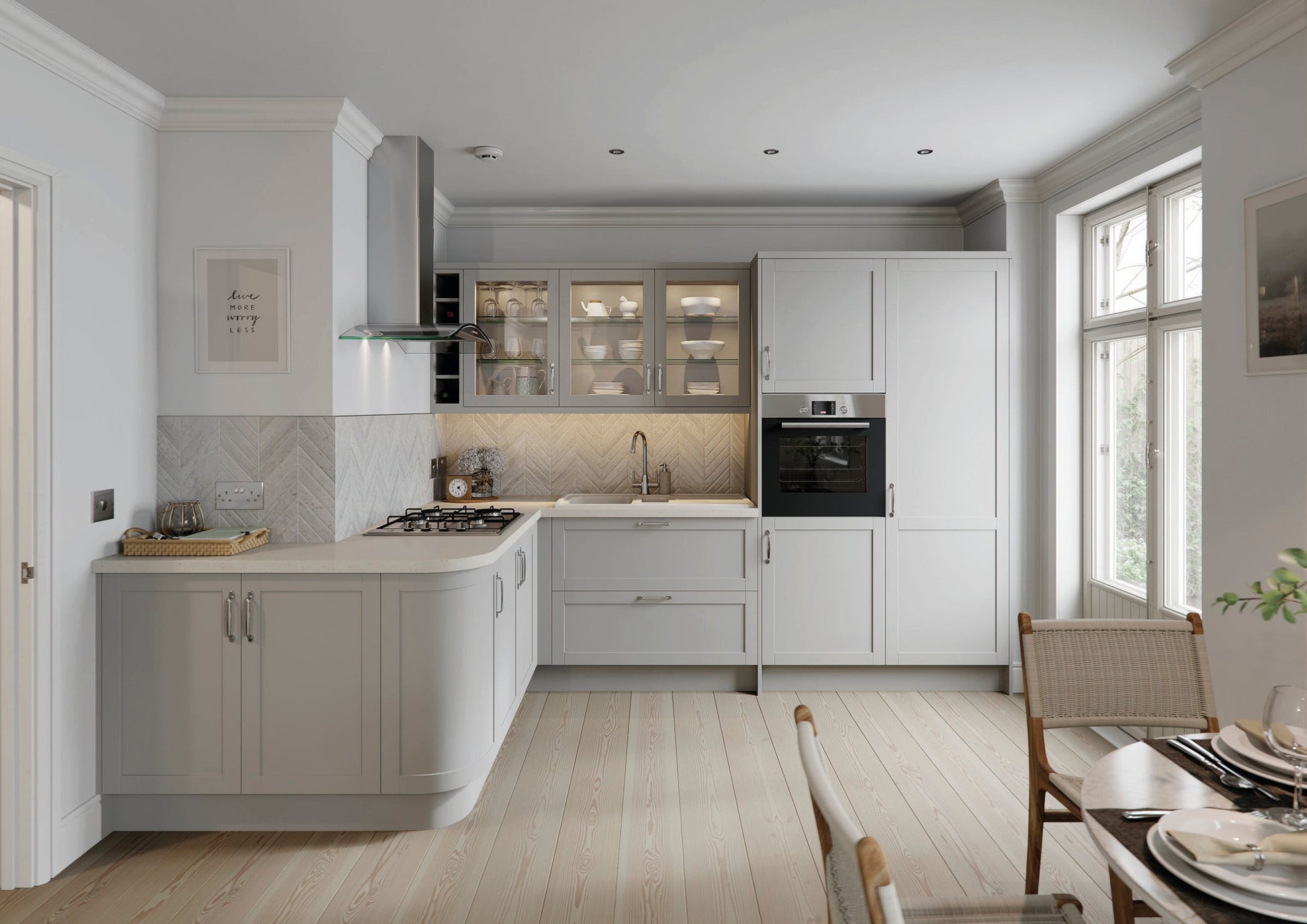 Windsor Light Grey Shaker Kitchen Finishing Components - The Kitchen Door Company